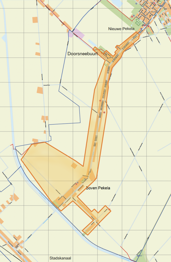 plattegrond Boven Pekela en Doorsneebuurt